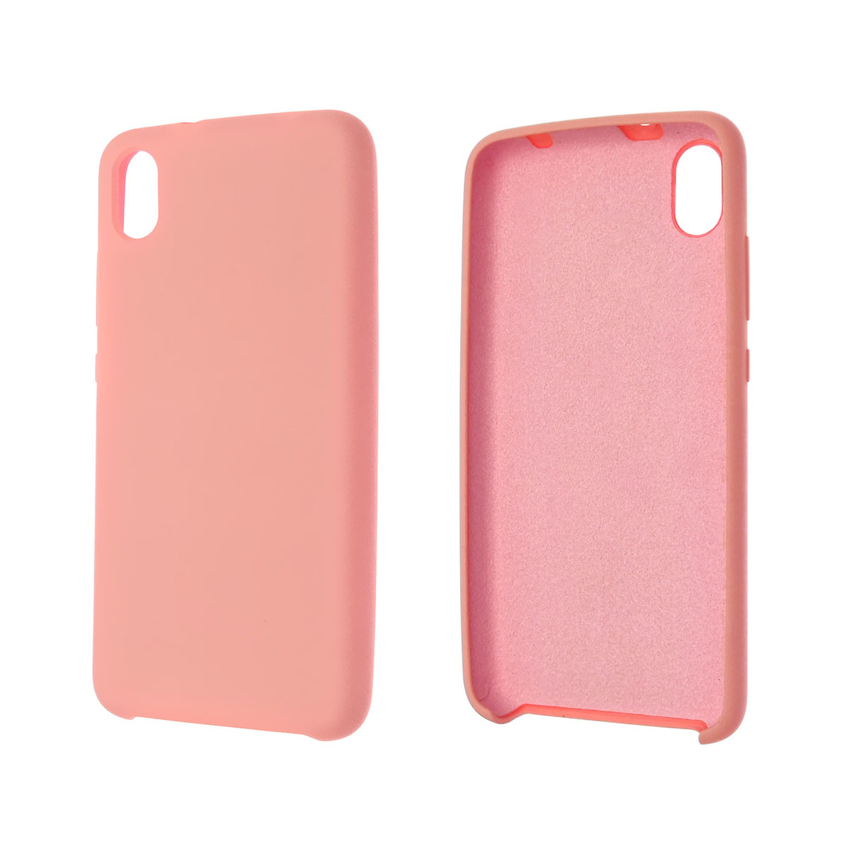 Чехол накладка Silicon Cover для XIAOMI Redmi 7A, силикон, бархат, цвет розовый.