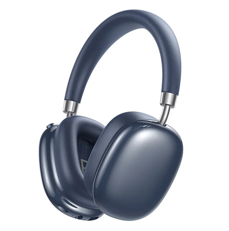 Гарнитура (наушники с микрофоном) беспроводная, полноразмерная, REMAX RB-602HB, поддержка MicroSD, цвет темно-синий