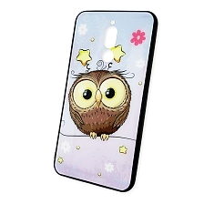 Чехол накладка для XIAOMI Redmi 8, силикон, стекло, рисунок SOVA.