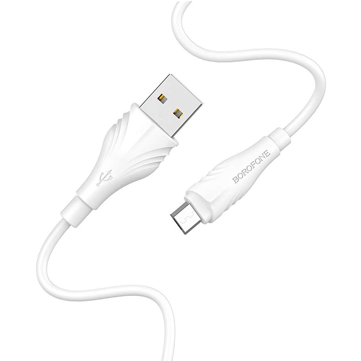 Кабель BOROFONE BX18 Optimal Micro USB, 2A, длина 2 метра, силикон, цвет белый