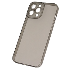 Чехол накладка CATEYES для APPLE iPhone 13 Pro Max (6.7), защита камеры, силикон, цвет прозрачно черный