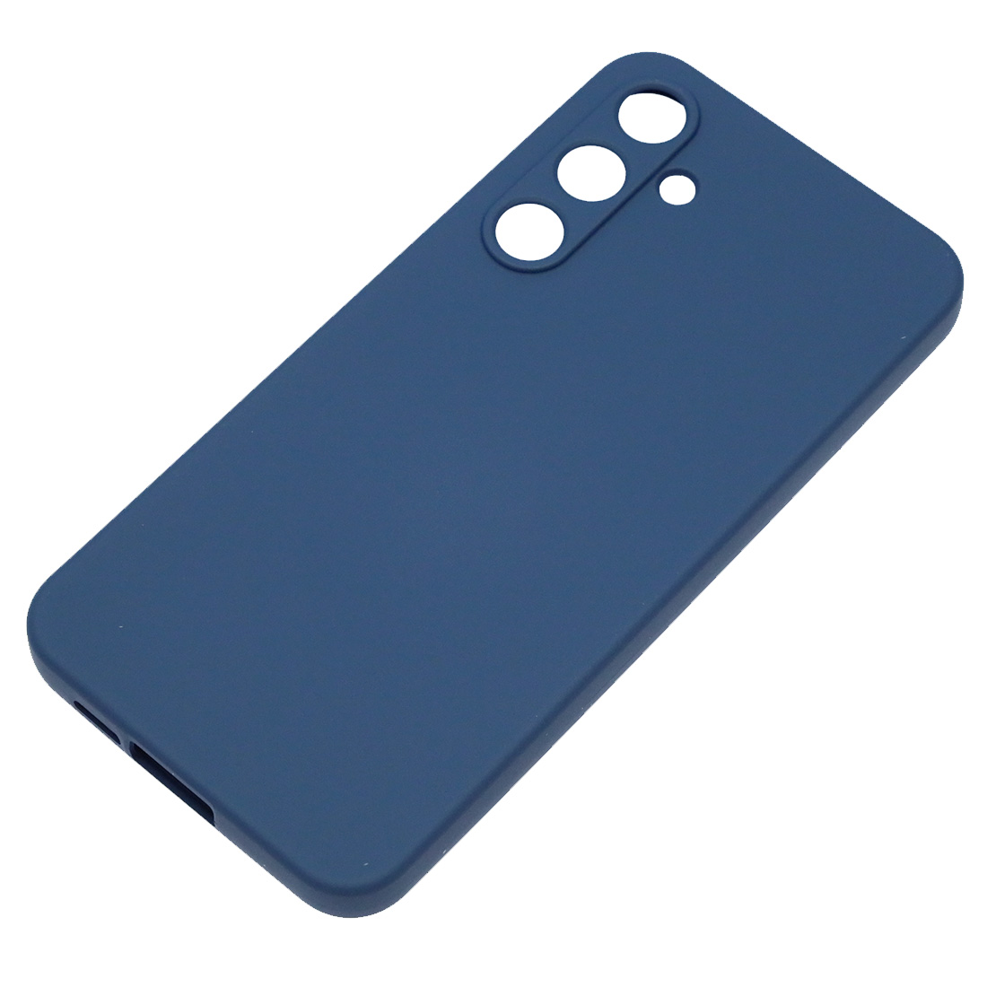 Чехол накладка NANO для SAMSUNG Galaxy A55 5G, защита камеры, силикон, бархат, цвет темно синий