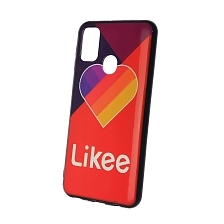 Чехол накладка для SAMSUNG Galaxy M30s (SM-M307F), M21 (SM-M215), M31 (SM-M315), силикон, рисунок Likee Red.