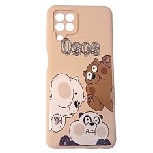 Чехол накладка для SAMSUNG Galaxy A22 4G (SM-A225F), M22 (SM-M225F), M32 (SM-M325F), защита камеры, силикон, бархат, рисунок OSOS