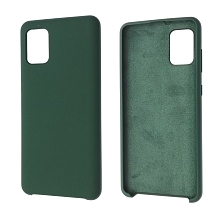 Чехол накладка Silicon Cover для SAMSUNG Galaxy A31 (SM-A315), силикон, бархат, цвет тихий зеленый.