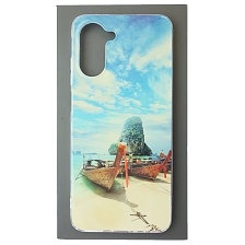 Чехол накладка для Realme 10, силикон, глянцевый, рисунок Пляж