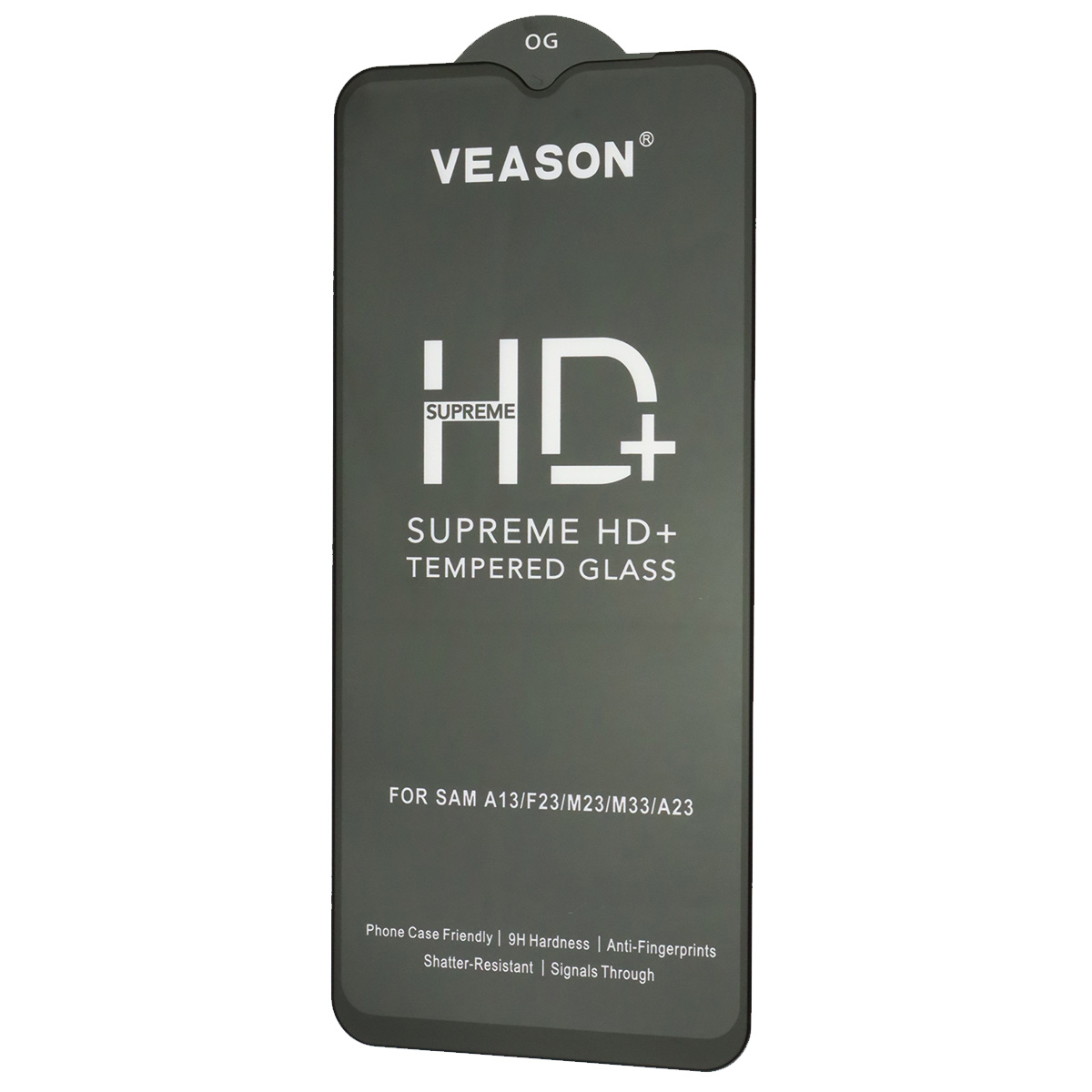 Защитное стекло VEASON HD+ для SAMSUNG Galaxy A13, A23, M23, M33, цвет окантовки черный
