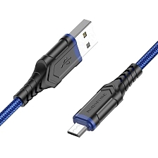 Кабель BOROFONE BX67 Micro USB, 2.4A, длина 1 метр, цвет синий