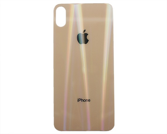 Задняя крышка iPhone Xs Max (стекло) цвет золото.