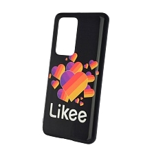 Чехол накладка для HUAWEI P40 Pro (ELS-NX9), силикон, рисунок Likee Black.