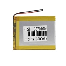 АКБ универсальная 3570100P 3.7V Li-Pol 3200 mAh (3.5*70*100 mm)