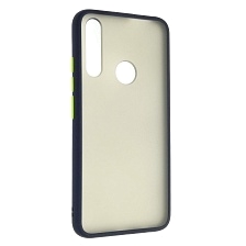 Чехол накладка SKIN SHELL для HUAWEI Honor 9X, P Smart Z, Y9 Prime 2019, силикон, пластик, цвет окантовки темно синий