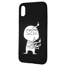 Чехол накладка imcase для APPLE iPhone X, iPhone XS, силикон, рисунок Человечек