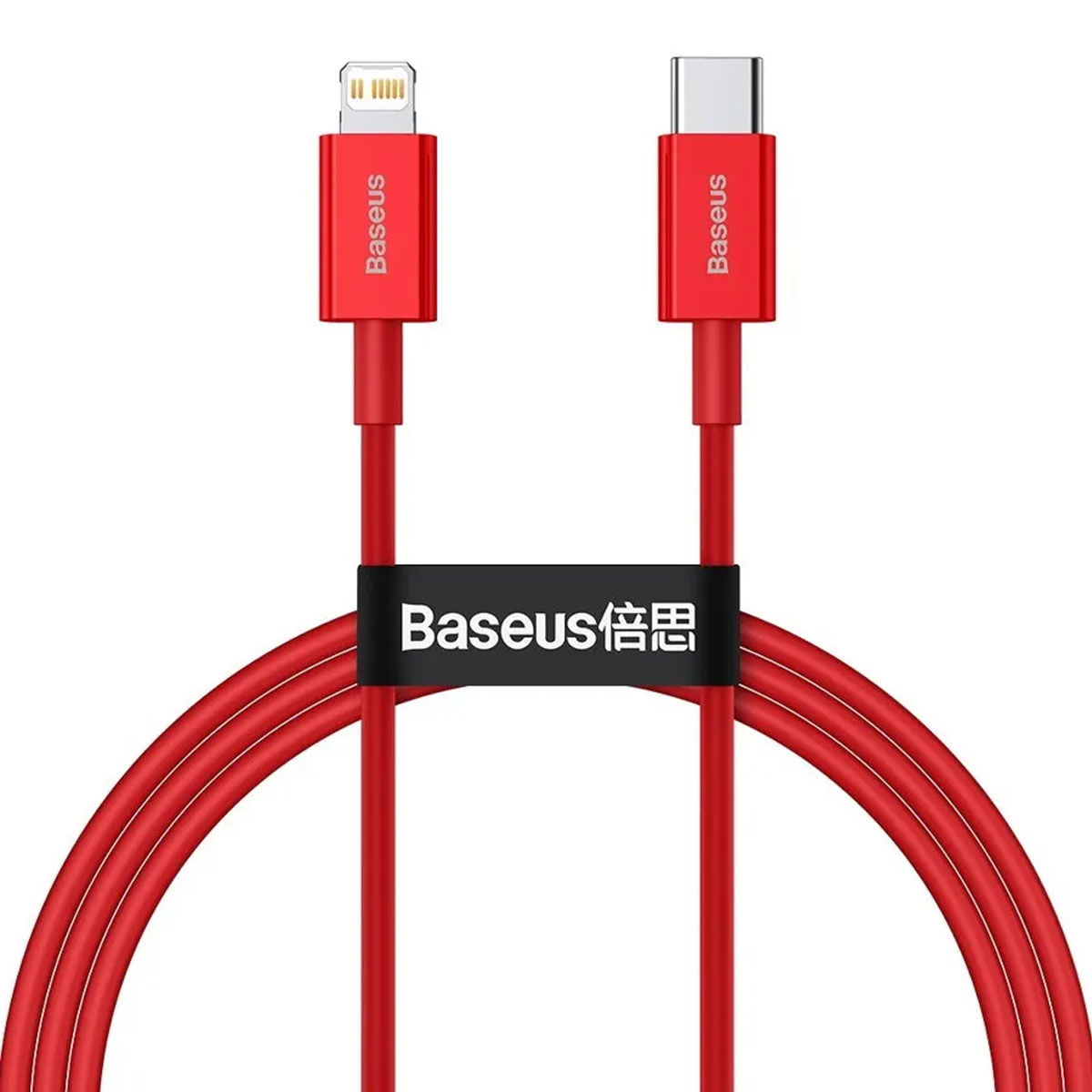 Кабель BASEUS CATLYS-A09 USB Type C на APPLE Lightning 8 pin, 20W, длина 1 метр, цвет красный