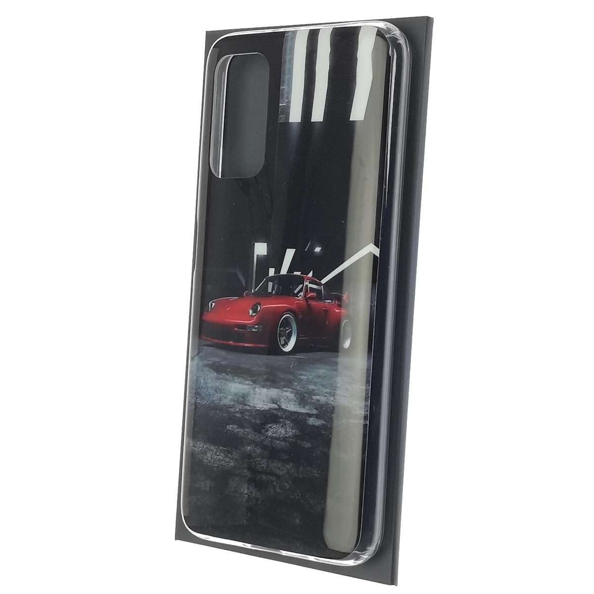 Чехол накладка для XIAOMI Redmi 9T, силикон, рисунок красный Porsche