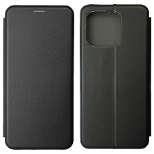 Чехол книжка STYLISH для XIAOMI Redmi 12C, POCO C55, экокожа, визитница, цвет черный Чехол книжка STYLISH для XIAOMI Redmi 12C, POCO C55, экокожа, визитница, цвет черный