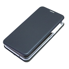 Чехол книжка STYLISH для ITEL A27 (A551), экокожа, визитница, цвет темно синий