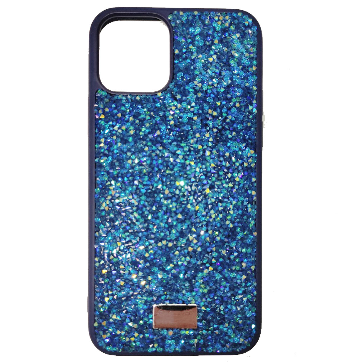Чехол накладка для APPLE iPhone 11 Pro, стразы, цвет темно синий