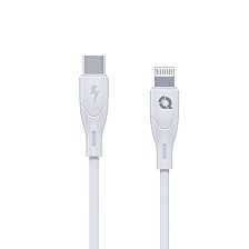 Кабель QAYAN QCUM-112 Type-C на Lightning 8 pin, 20W, 3A, длина 1 метр, цвет белый Кабель QAYAN QCUM-112 Type-C на Lightning 8 pin, 20W, 3A, длина 1 метр, цвет белый