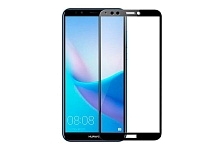 Защитное стекло "5D" Full Glue для HUAWEI Honor 7C, цвет канта чёрный.