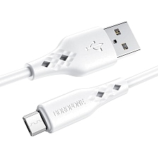 Кабель BOROFONE BX48 Micro USB, 2.4A, длина 1 метр, цвет белый