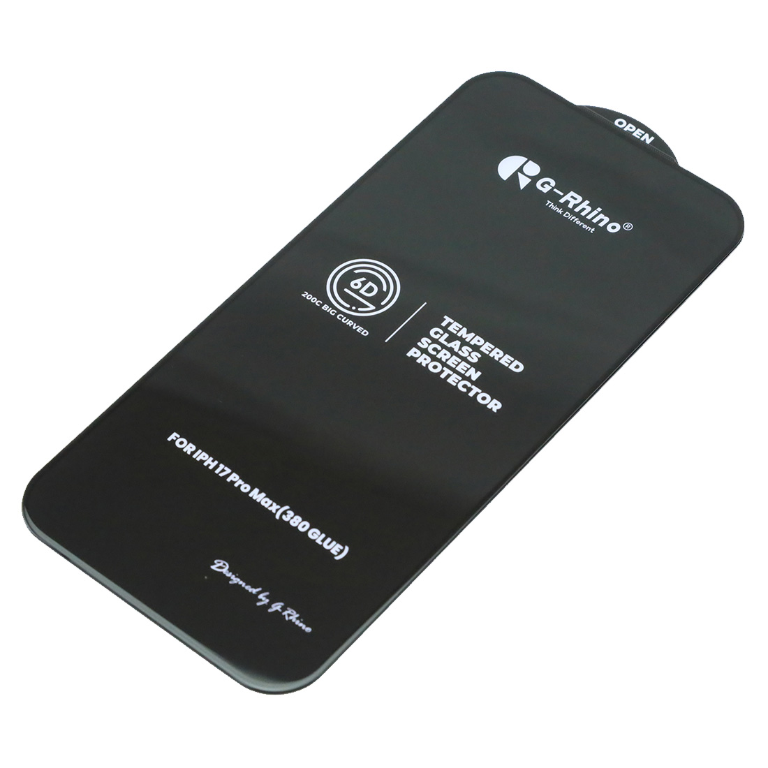 Защитное стекло 6D G-Rhino 200C (380 Glue) для APPLE iPhone 17 Pro Max (6.9"), цвет окантовки черный (Тип 1)
