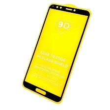 Защитное стекло 9D Full Glue для HUAWEI Honor 7C Pro (LND-L29), Y7 Prime 2018 (LDN-L21, LDN-TL10), цвет канта черный.