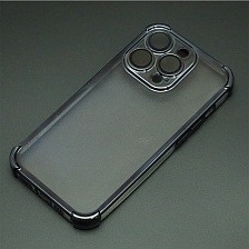Чехол накладка для APPLE iPhone 14 Pro, силикон, защита камеры, цвет окантовки черный