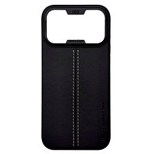 Чехол накладка HDD UNIQUE HBC-467 с поддержкой MagSafe для APPLE iPhone 17 Pro, экокожа, цвет черный
