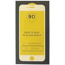 Защитное стекло 9D для APPLE iPhone SE 2020, цвет окантовки белый