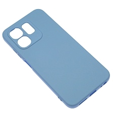 Чехол накладка NANO для INFINIX Hot 50i, Smart 9, защита камеры, силикон, бархат, цвет васильковый