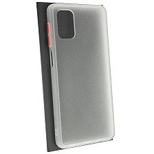 Чехол накладка SKIN SHELL для SAMSUNG Galaxy M51 (SM-515), силикон, пластик, цвет окантовки белый