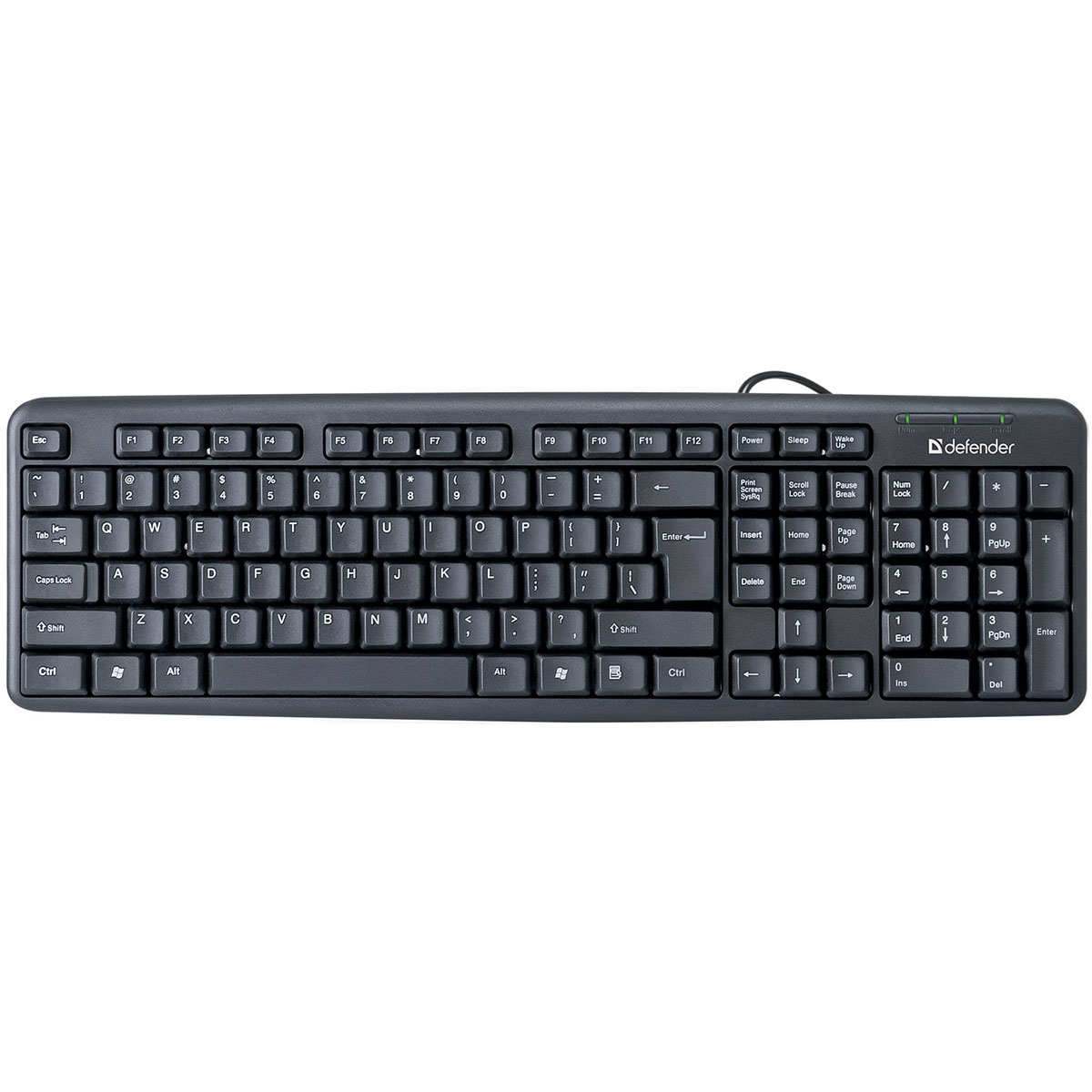 Клавиатура проводная DEFENDER Element HB-520 RU, интерфейс подключения USB, цвет черный