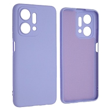 Чехол накладка NANO для Honor X7a, Honor X7a Plus, защита камеры, силикон, бархат, цвет сиреневый