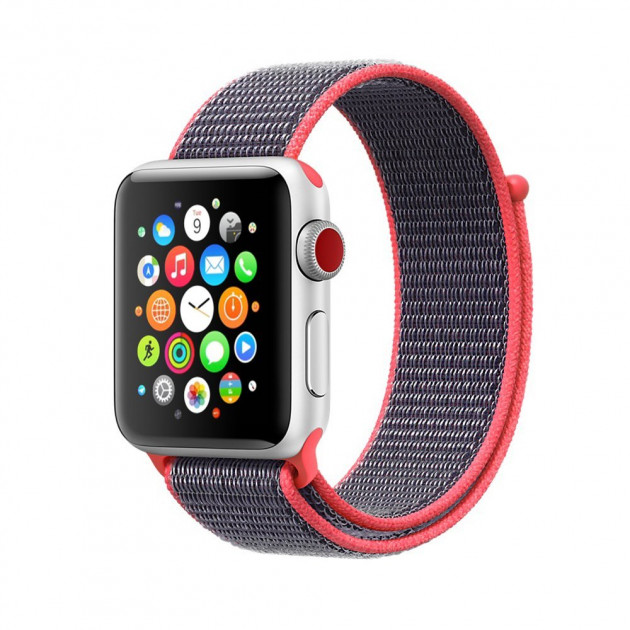 Ремешок для часов Apple Watch (42-44 мм), нейлон, цвет Electric Pink (3).