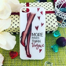 Чехол накладка для APPLE iPhone 7, 8, силикон, рисунок More issues than VOGUE.