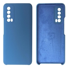 Чехол накладка Silicon Cover для HUAWEI P Smart 2021, силикон, бархат, цвет джинсовый