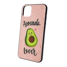 Чехол накладка для APPLE iPhone 11 Pro MAX, силикон, стекло, рисунок AVOCADO LOVER.