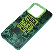 Чехол накладка для Realme C51, C53, Note 50, защита камеры, силикон, рисунок WORK HARD Чехол накладка для Realme C51, C53, Note 50, защита камеры, силикон, рисунок WORK HARD