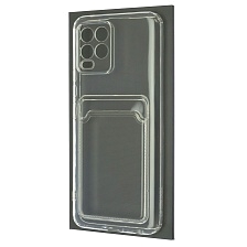 Чехол накладка CARD CASE для Realme 8, Realme 8 Pro, силикон, отдел для карт, цвет прозрачный Чехол накладка CARD CASE для Realme 8, Realme 8 Pro, силикон, отдел для карт, цвет прозрачный