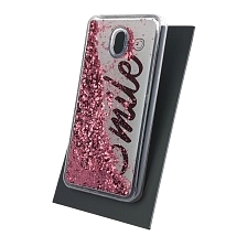 Чехол накладка TransFusion для XIAOMI Redmi 8A, силикон, переливашка, рисунок Smile.