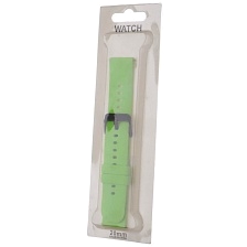 Ремешок для смарт часов универсальный 20 мм для SAMSUNG, XIAOMI, HUAWEI, силикон, цвет салатовый
