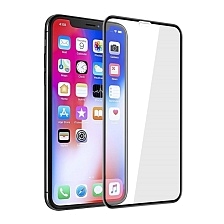 Защитное стекло 5D для APPLE iPhone XS MAX (6.5"), цвет окантовки черный
