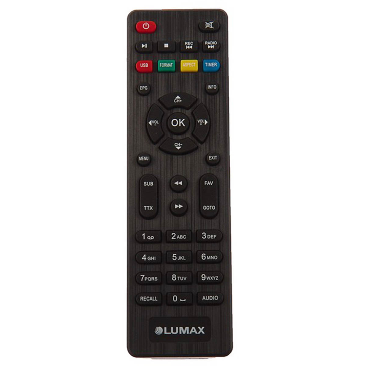 Пульт ДУ для ТВ приставки LUMAX DV4201, цвет черный