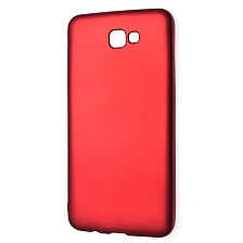 Чехол накладка Ultra Thin для SAMSUNG Galaxy J7 Prime (SM-G610), силикон, цвет красный.