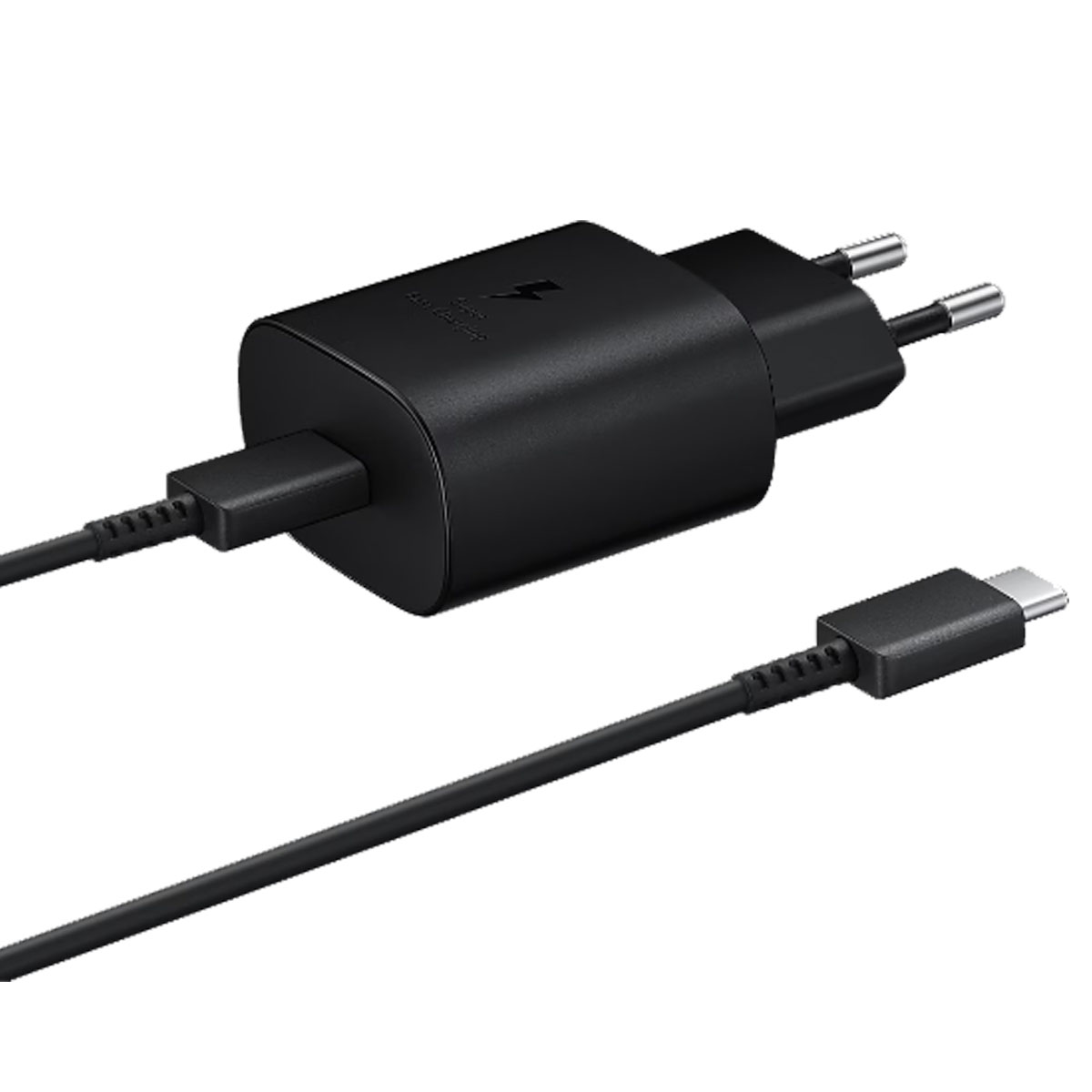 СЗУ (Сетевое зарядное устройство) EP-TA800 с кабелем USB Type C на USB Type C, 25W, 1 USB Type C, длина 1 метр, цвет черный