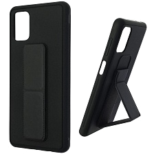 Чехол накладка L NANO для SAMSUNG Galaxy M51 (SM-M515), силикон, держатель, цвет черный