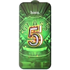 Защитное стекло 5D HOCO G12 для APPLE iPhone 12 Pro Max (6.7"), цвет окантовки черный