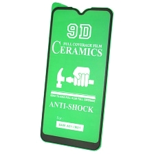 Защитное стекло 9D Ceramics для SAMSUNG Galaxy A01 (SM-A015), M01 (SM-M015), цвет окантовки черный