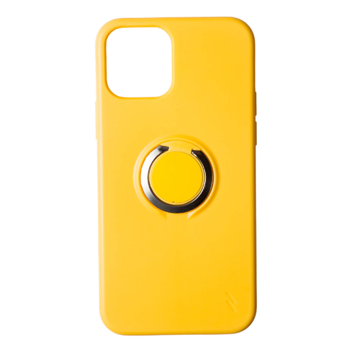 Чехол накладка RING для APPLE iPhone 12 Pro Max, силикон, кольцо держатель, цвет желтый